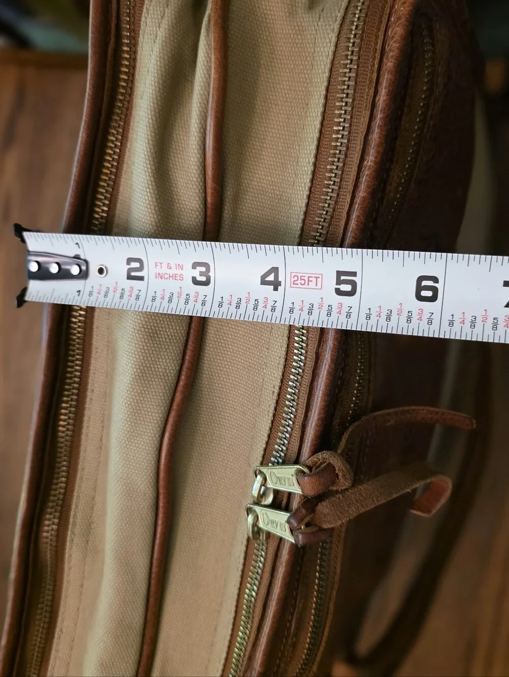 Vintage Orvis Canvas & Leather Messenger Bag Briefcase Laptop Bag with Strap